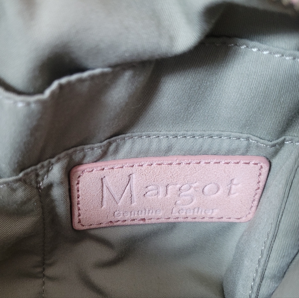 New W/o Tags MARGOT Purse Elegant Ballet Pink Suede Leather Crossbody Bag Boho - Picture 9 of 13